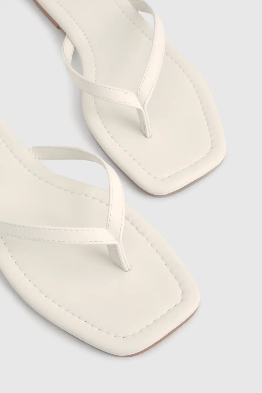 White Square Toe Flip Flops | Boohoo | Boohoo.com (UK & IE)