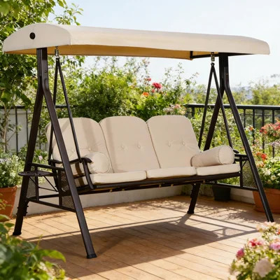 3-Seat Patio Swing Chair | Wayfair North America