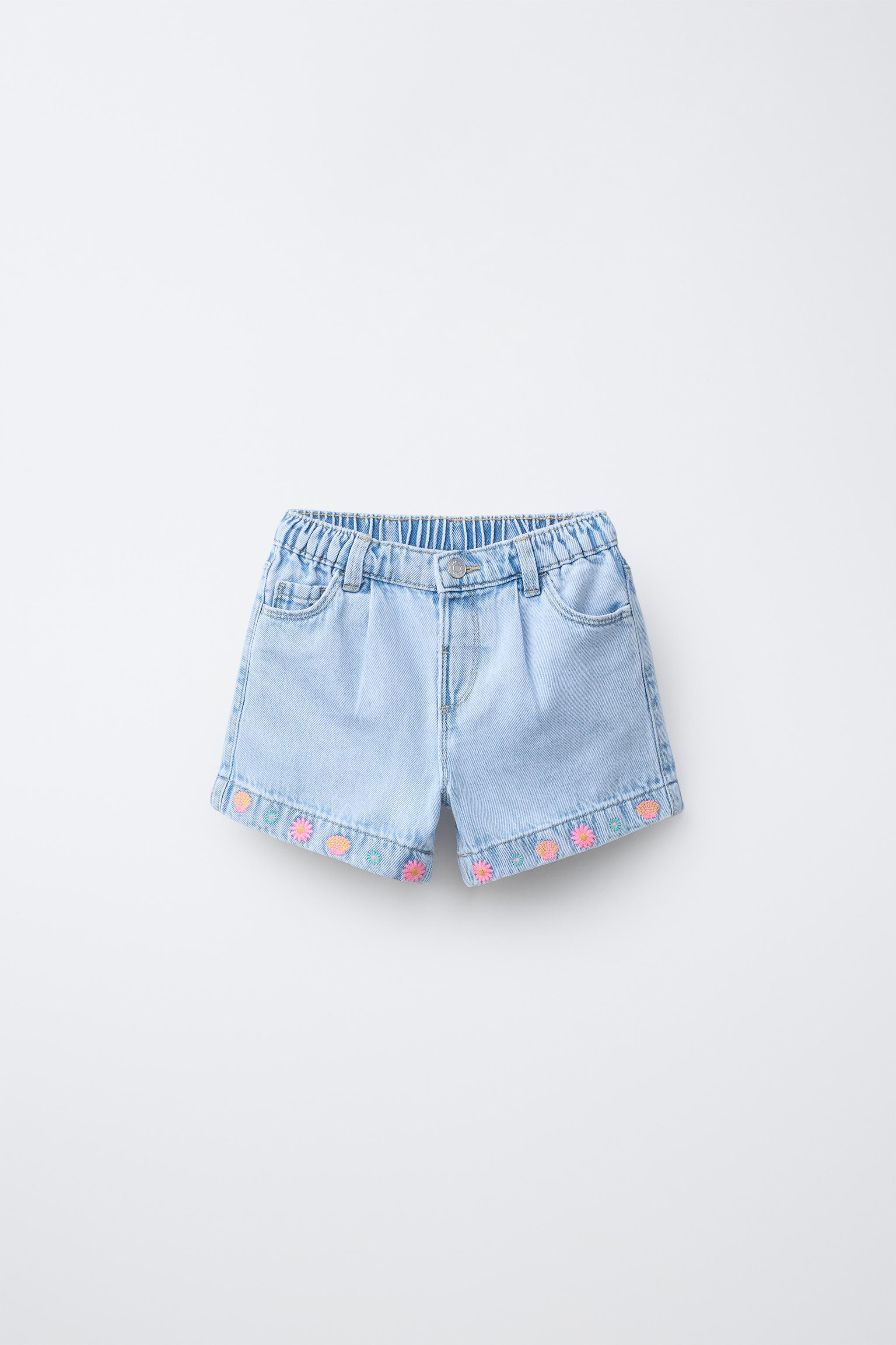EMBROIDERED DENIM SHORTS | Zara US