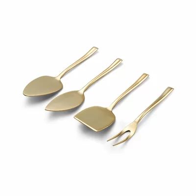 Satin Stainless Steel 4 Piece Cheese Knife Set Towle Living | Wayfair North America