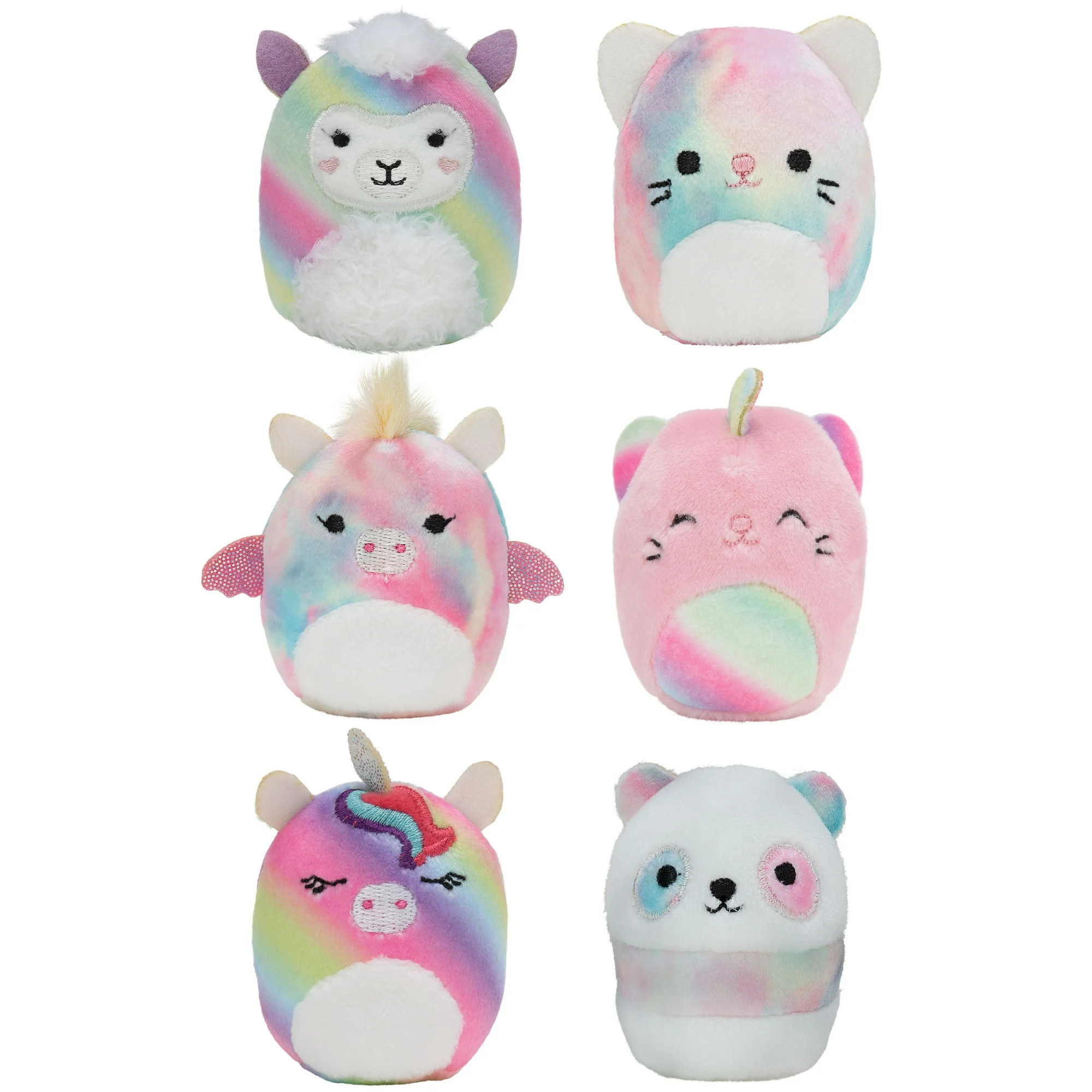 Squishville By Squishmallows 2" Mini Plush Rainbow Dream Squad, 6 Pack | Walmart (US)