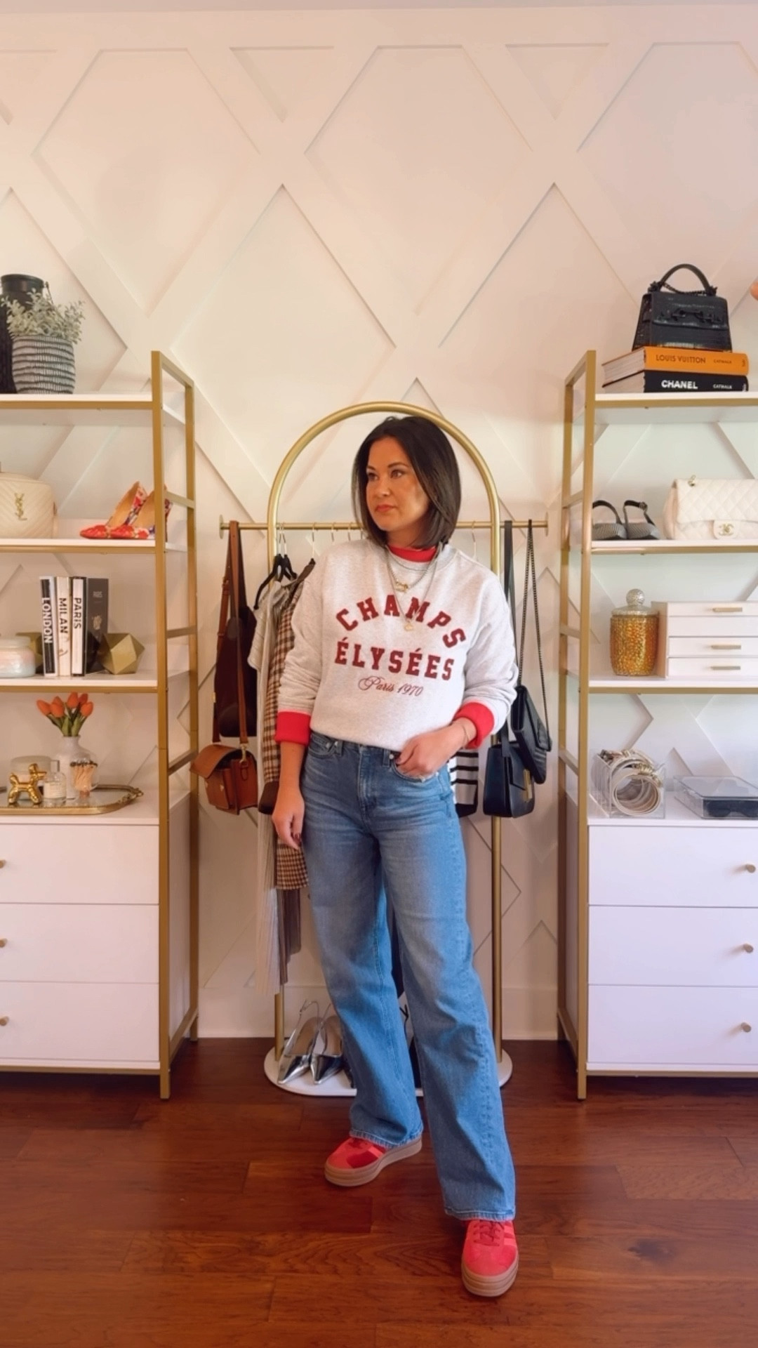 Casual sweatshirt look but elevated! Casual holiday style - favorite sweatshirts that you can recreate this look! Use code earlyaccess for my favorite stacked necklaces from artizan joyeria 

#LTKGiftGuide #LTKOver40 #LTKHoliday