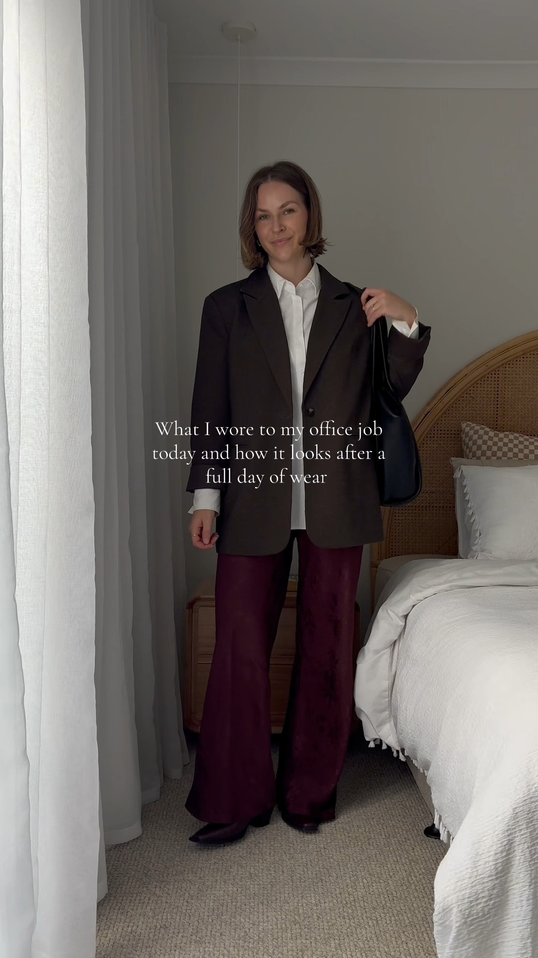 White shirt is from MA-JR 
The rest is linked 

Size 10 blazer, although if wanting less oversized size down from your regular as you can see it’s quite oversized 

Size 10 pants 


#officeoutfits #corporatewear 

#LTKsummer #LTKspring #LTKaustralia