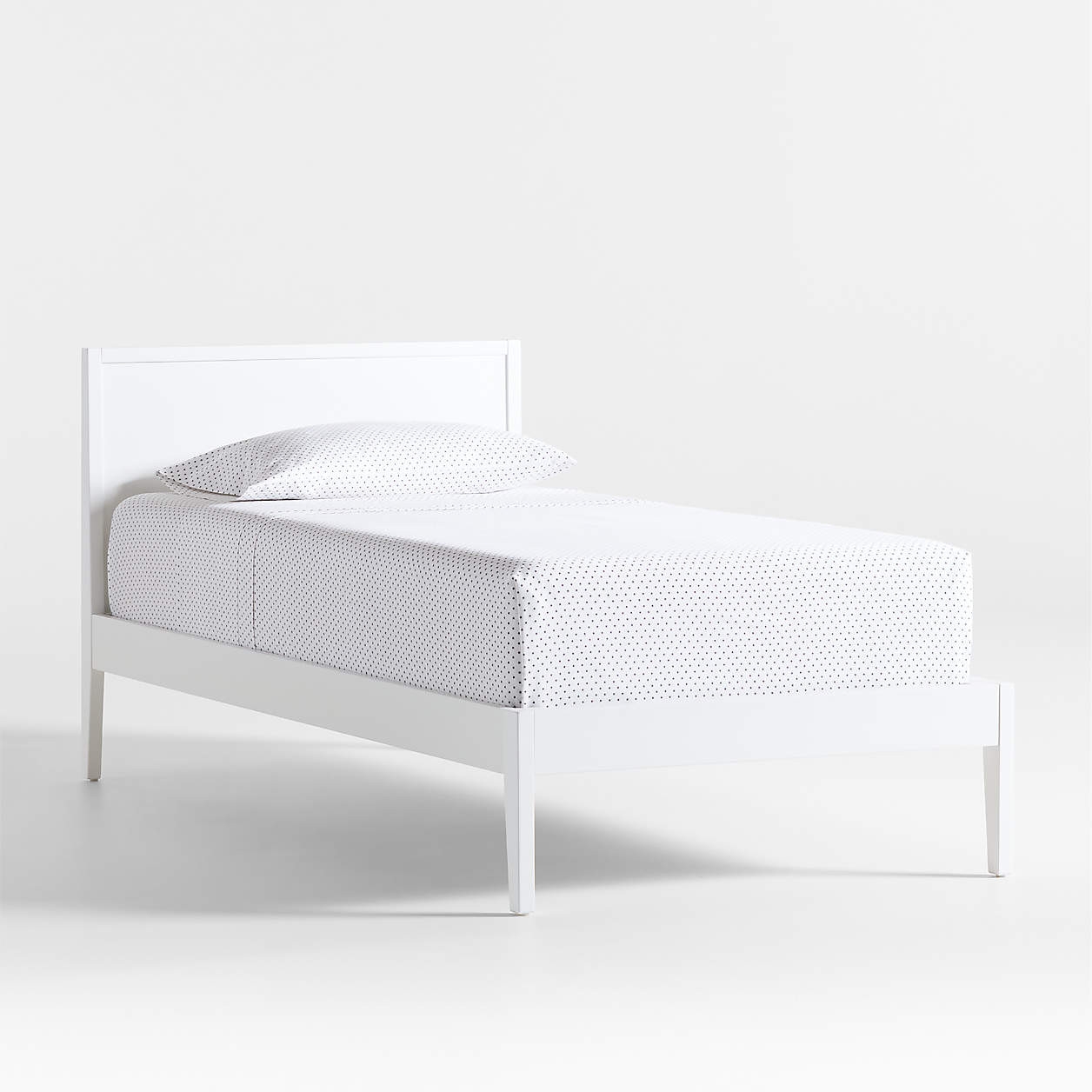 Ever Simple White Wood Kids Twin Bed Frame + Reviews | Crate & Kids | Crate & Barrel