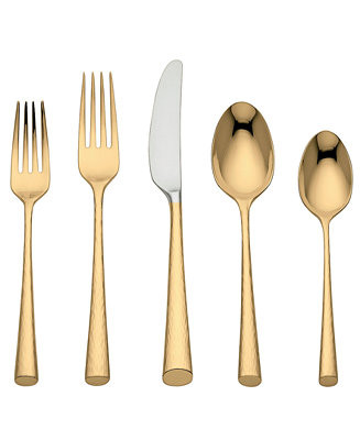 Flatware 18/10, Imperial Caviar Gold 5-Piece Place Setting | Macys (US)