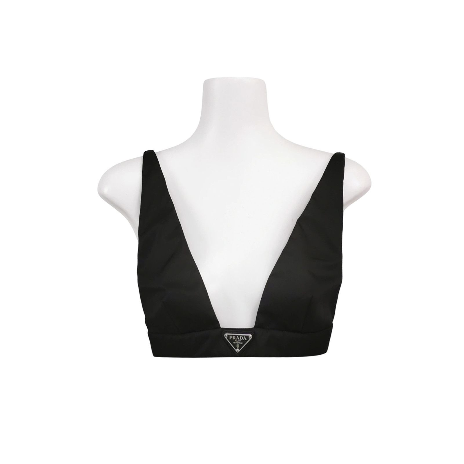 Prada Prada Re-Nylon Triangle Logo Crop Top Size 36 | Grailed | Grailed