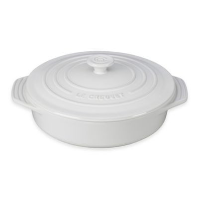 Le Creuset® 2.1 Round Covered Casserole in White | Bed Bath & Beyond