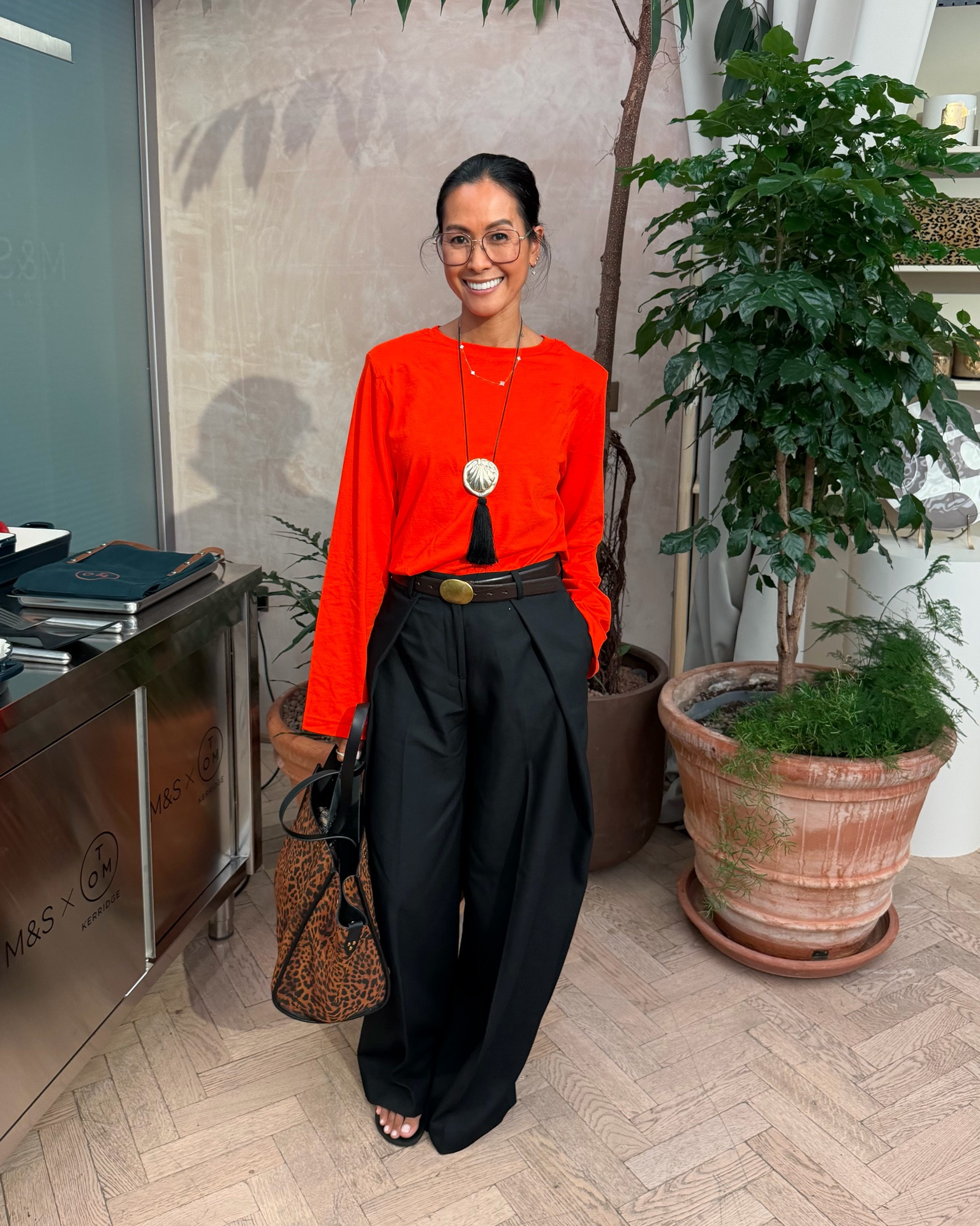 Had so many compliments on my £20 top which I’ve styled with these wrap detail tailored trousers. Wearing small in both! My bag au a sale purchase and I’m obsessing 🐆 
Belt is Zara
Necklaces are Beaverbrooks use my code Debbie10 
Pendant Massimo Dutti

#LTKFashionMonth #LTKuk #LTKautumn