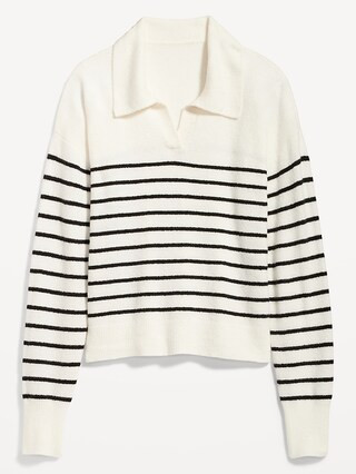 Striped Cozy Collared Sweater for Women | Old Navy (US)