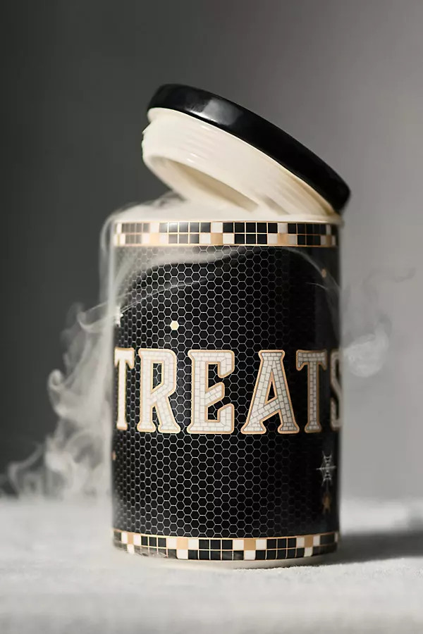 The Bistro Tile Stoneware Cannister: Halloween Edition | Anthropologie (US)