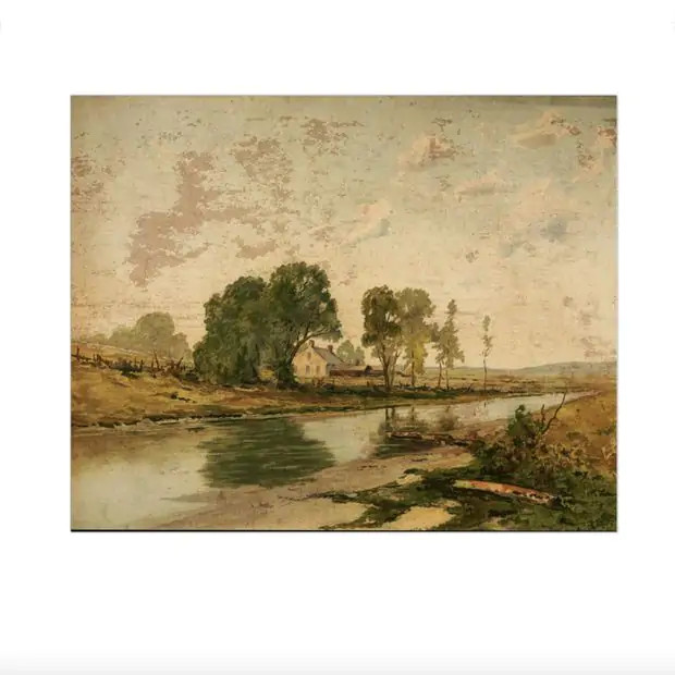 Down By The Riverside Giclee Print | Antique Farm House
