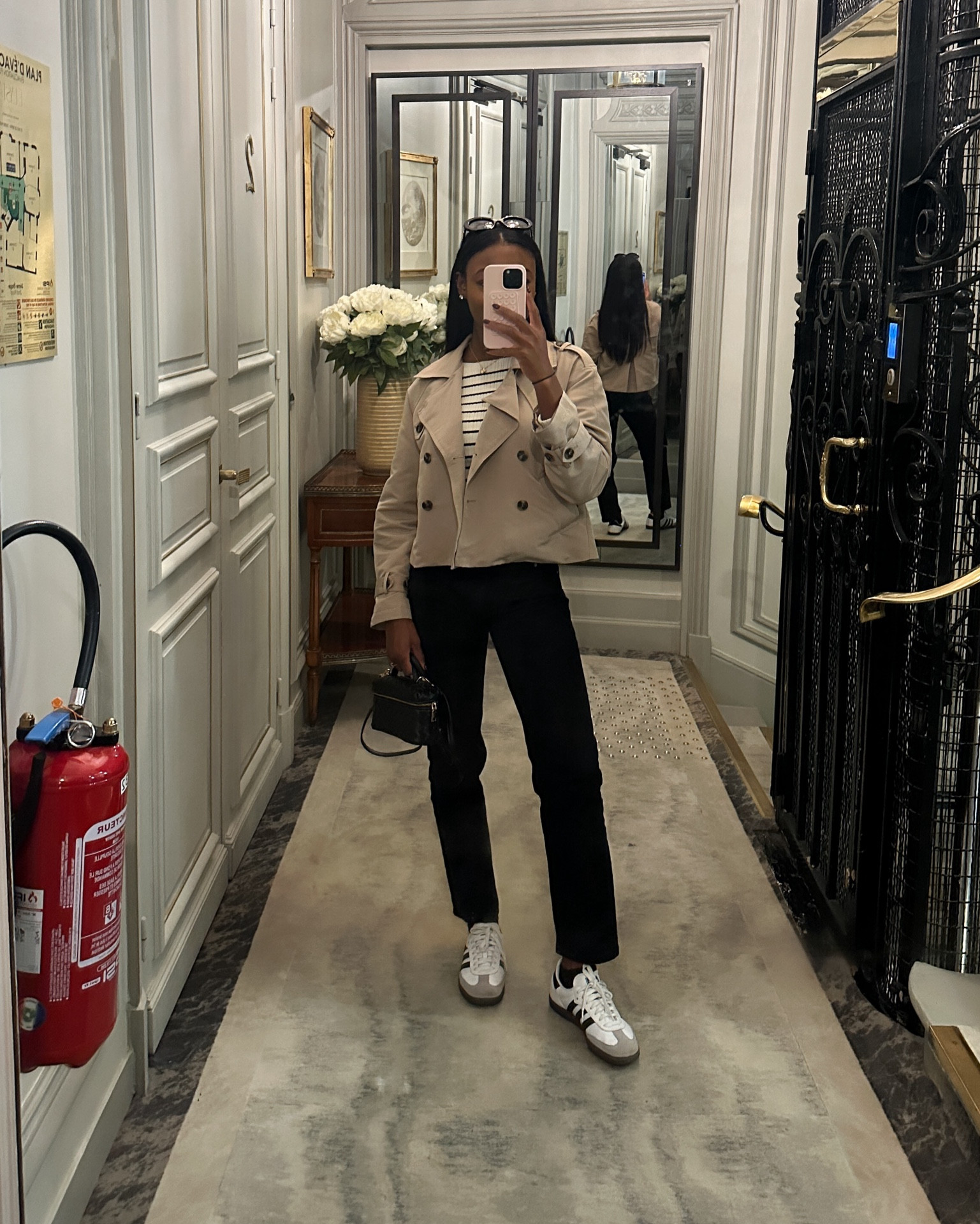 Casual outfit in Paris! Wearing a size small in both the top and jacket. Jeans fit true to size! 

Khaki jacket, adidas samba sneakers outfit, black jeans outfit, fall style, casual fall outfit, Paris outfit, black and white striped top outfit, fall inspo 

#LTKShoeCrush #LTKStyleTip #LTKSeasonal