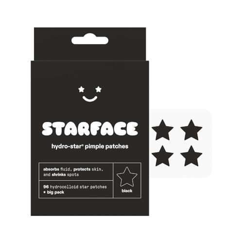 Starface Black Star BIG PACK, Hydrocolloid Pimple Patches, Absorb Fluid and Reduce Redness, Cute Star Shape, Cruelty-Free Skincare (96 Count) | Amazon (US)