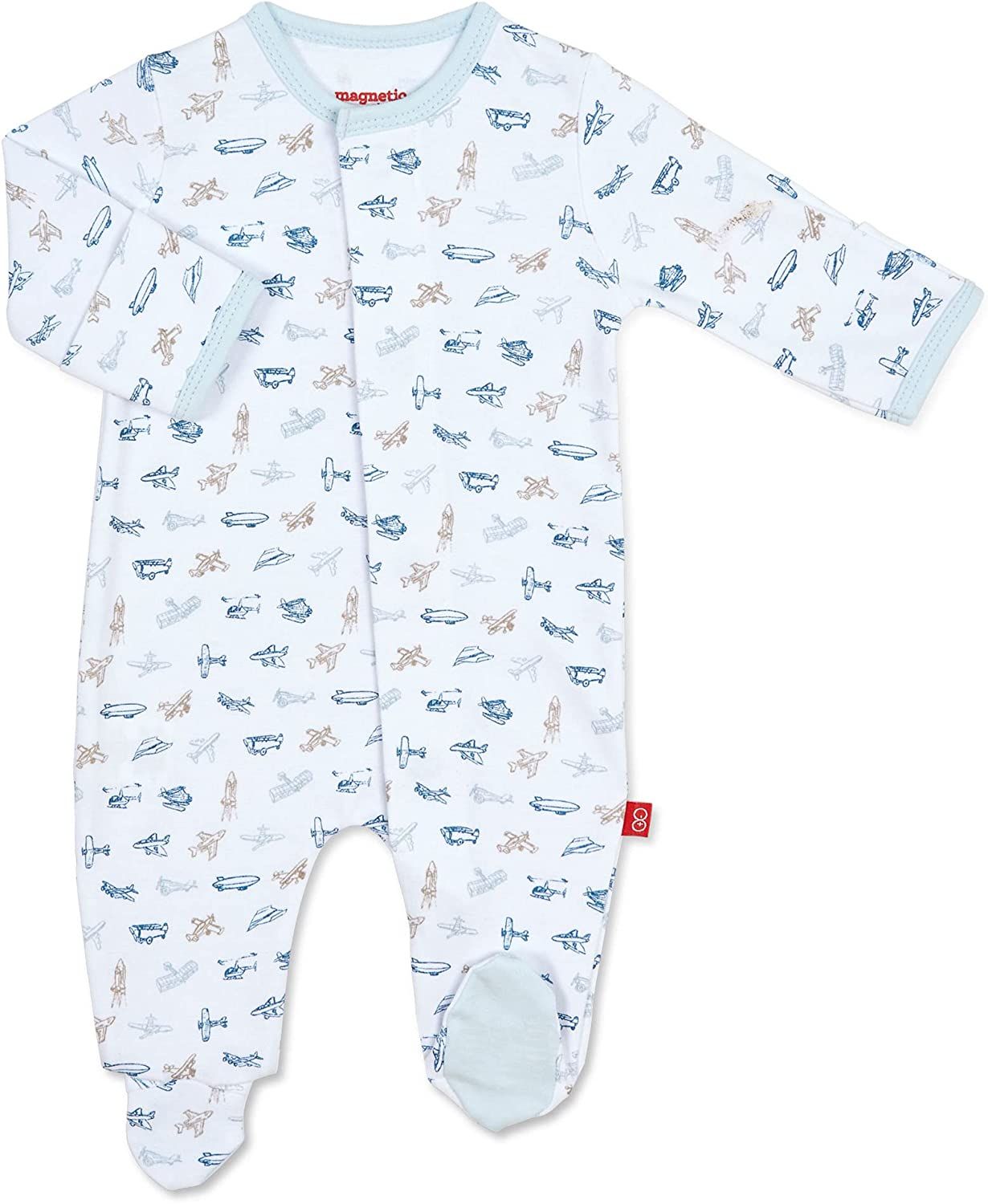 Magnificent Baby Boy 100% Cotton Footies with Magnetic Easy Close | Amazon (US)