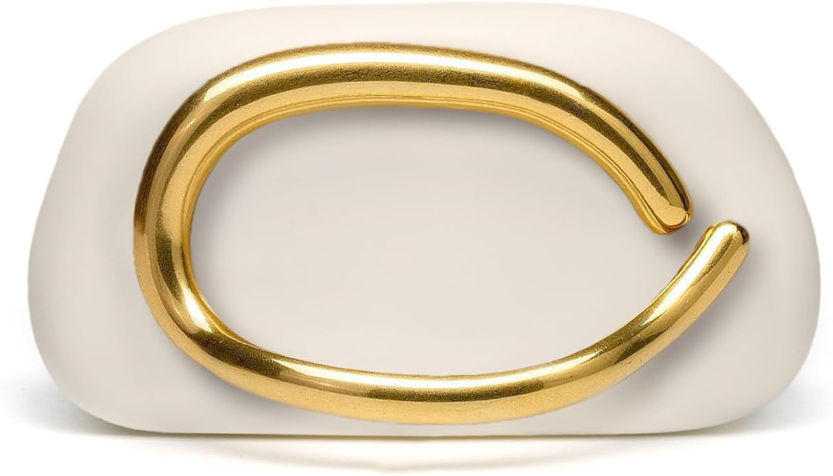 Clutch Purse Women Evening Bag Unique Trendy Purse for Women 2025 Vegan Leather Handbag Acrylic C... | Amazon (US)