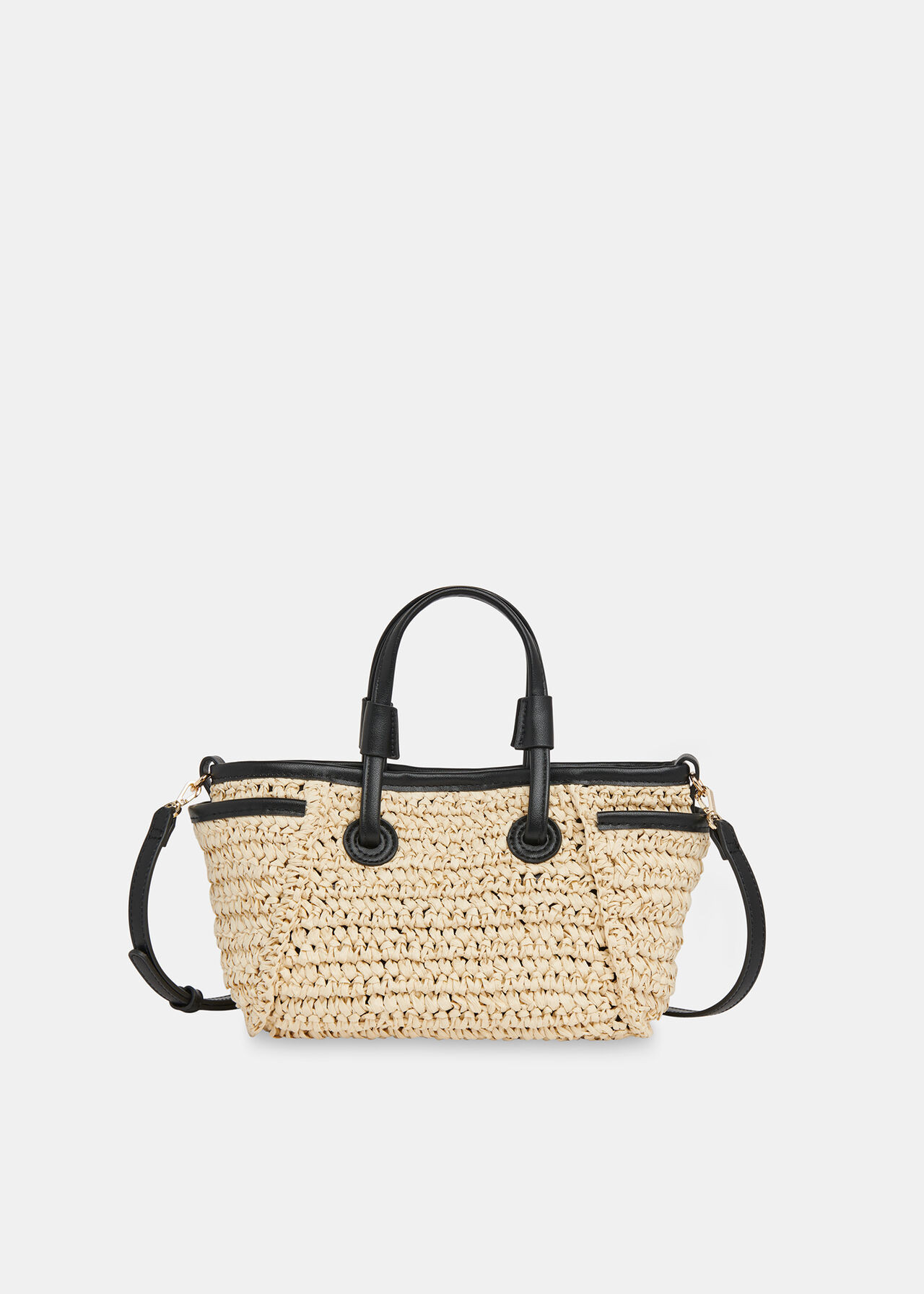 Neutral Aylin Mini Straw Tote Bag | WHISTLES | Whistles UK | | Whistles