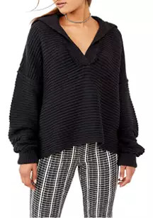 Textured V-Neck with Collar Pullover | Belk