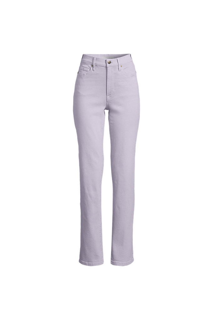 Women's High Rise Straight Leg Jeans - Lands' End - Purple - 16 30 | Lands' End (US)
