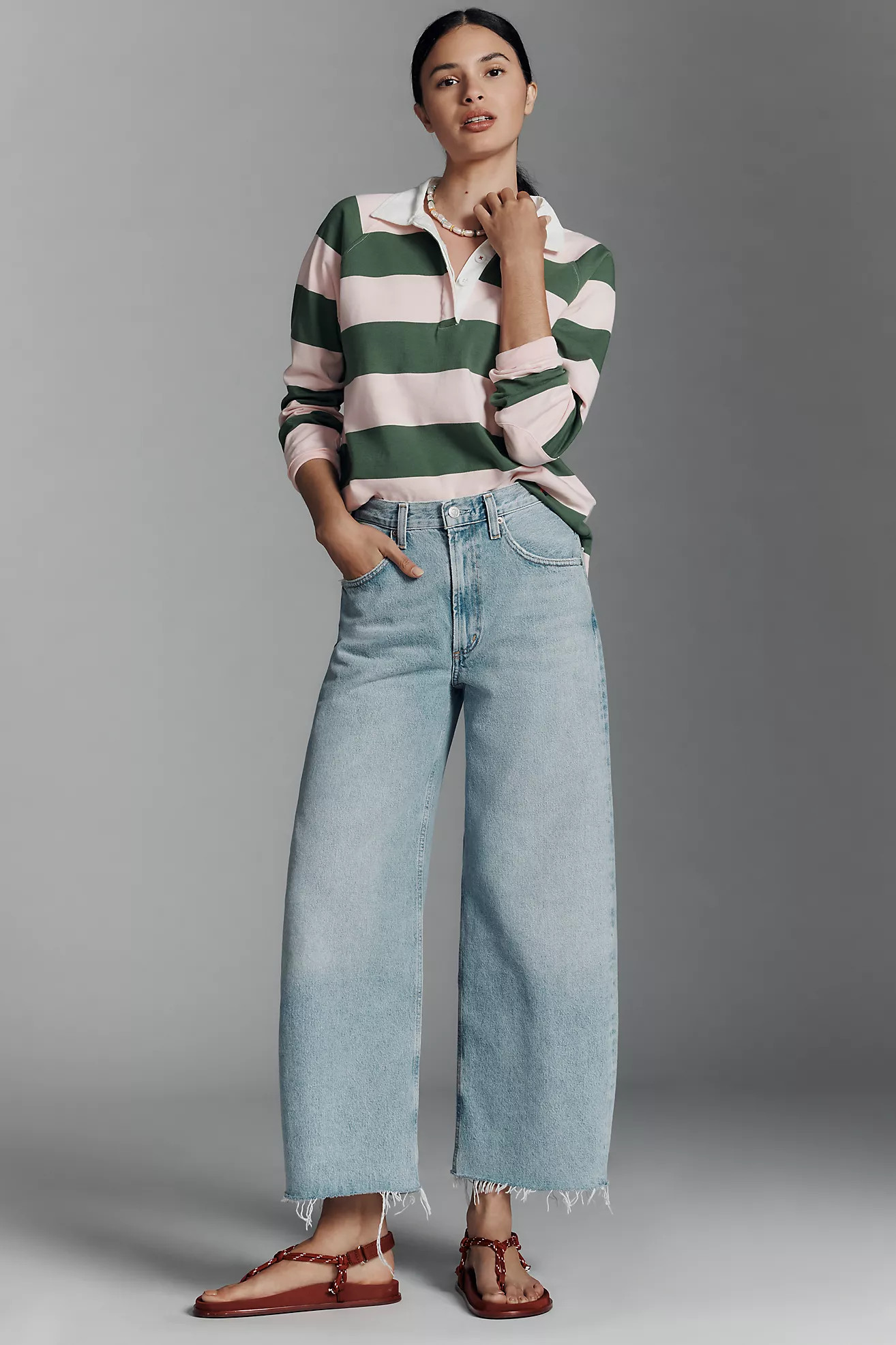 AGOLDE Low Curve High-Rise Tapered Jeans | Anthropologie (US)