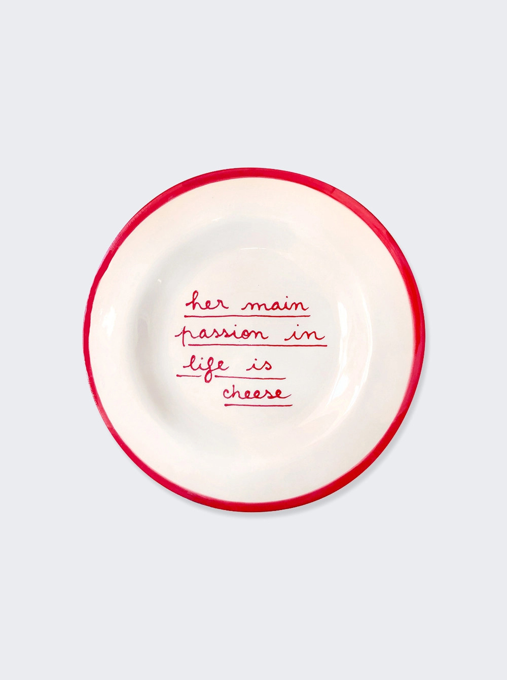 Cheese Dessert Plate Red And White  | The Webster | The Webster