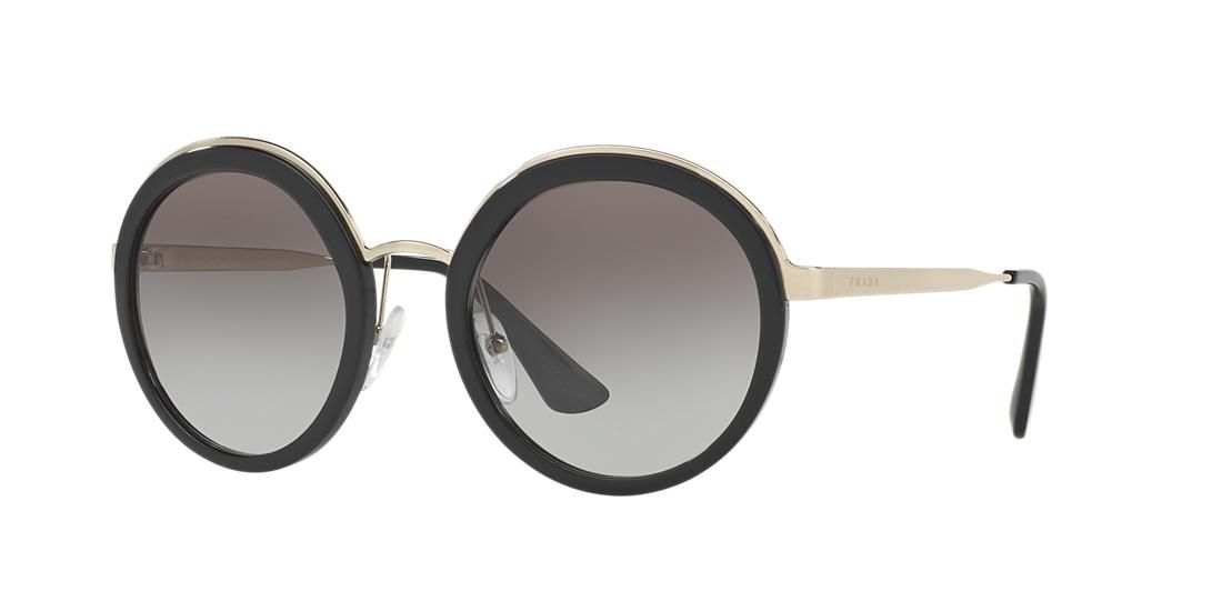 Prada Pr 50ts 54 Black Round Sunglasses | Sunglass Hut UK