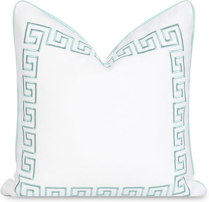 Hofdeco Premium Coastal Patio Indoor Outdoor Throw Pillow Cover Only, 20"x20" Water Repellent for... | Amazon (US)