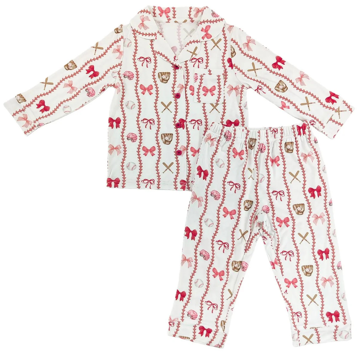 Pretty Pitch Bamboo Button Up Set | Little One Shop Co