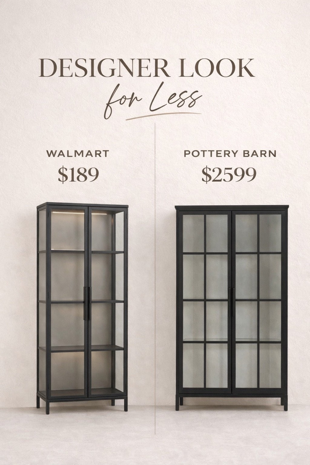 Designer Cabinet Dupe

Same look, huge price difference.

This one gives that clean, modern glass-front look with the black frame for a fraction of the price and still feels elevated and timeless.

Perfect for styling dishes, books, or decor without the designer price tag.

Shop it here before it sells out

#LTKHome #LTKSaleAlert