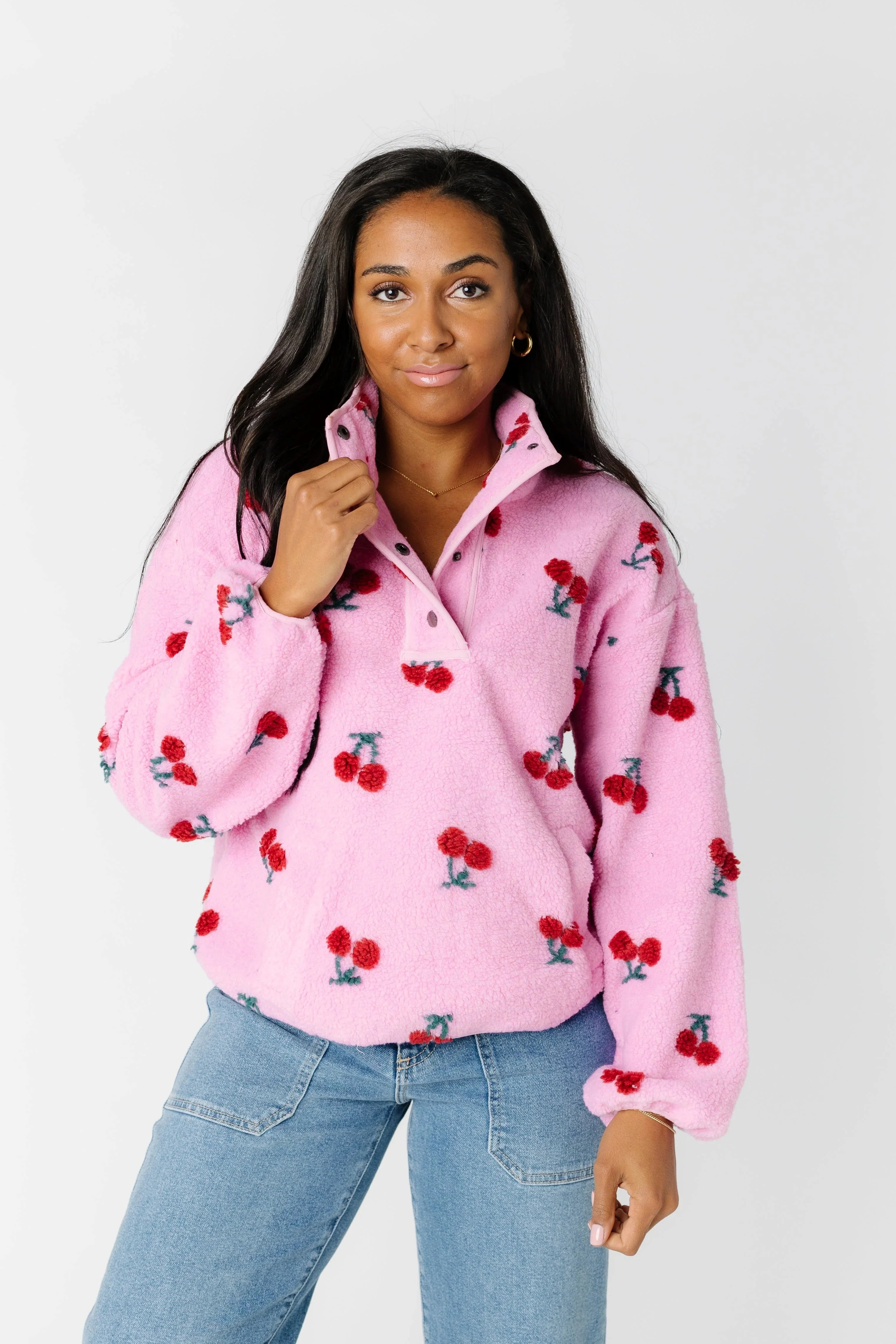 Cherry Sherpa Jacket | Called To Surf