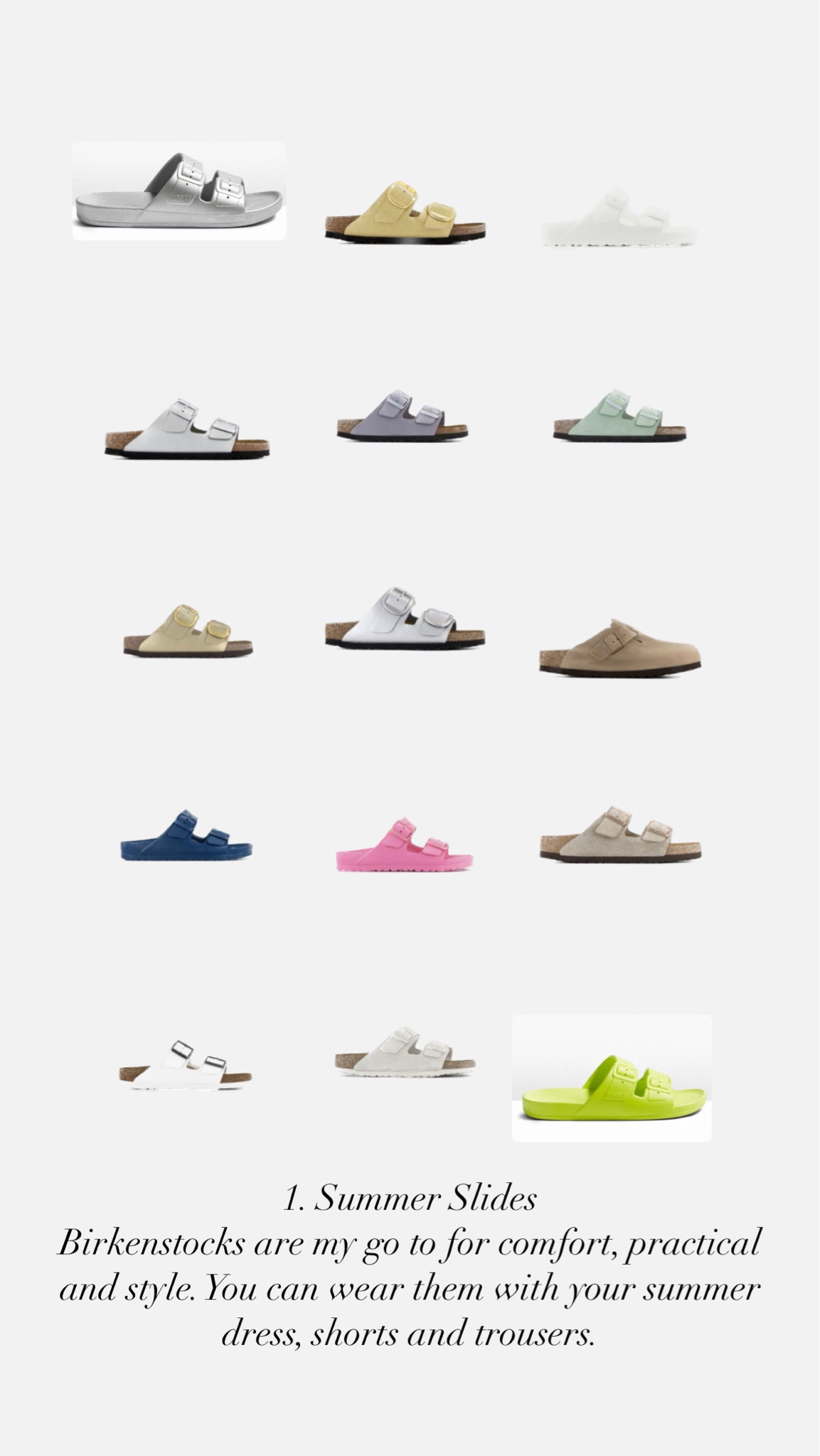 Birkenstock Sandals 
Slides 

#LTKSeasonal #LTKshoecrush #LTKunder100