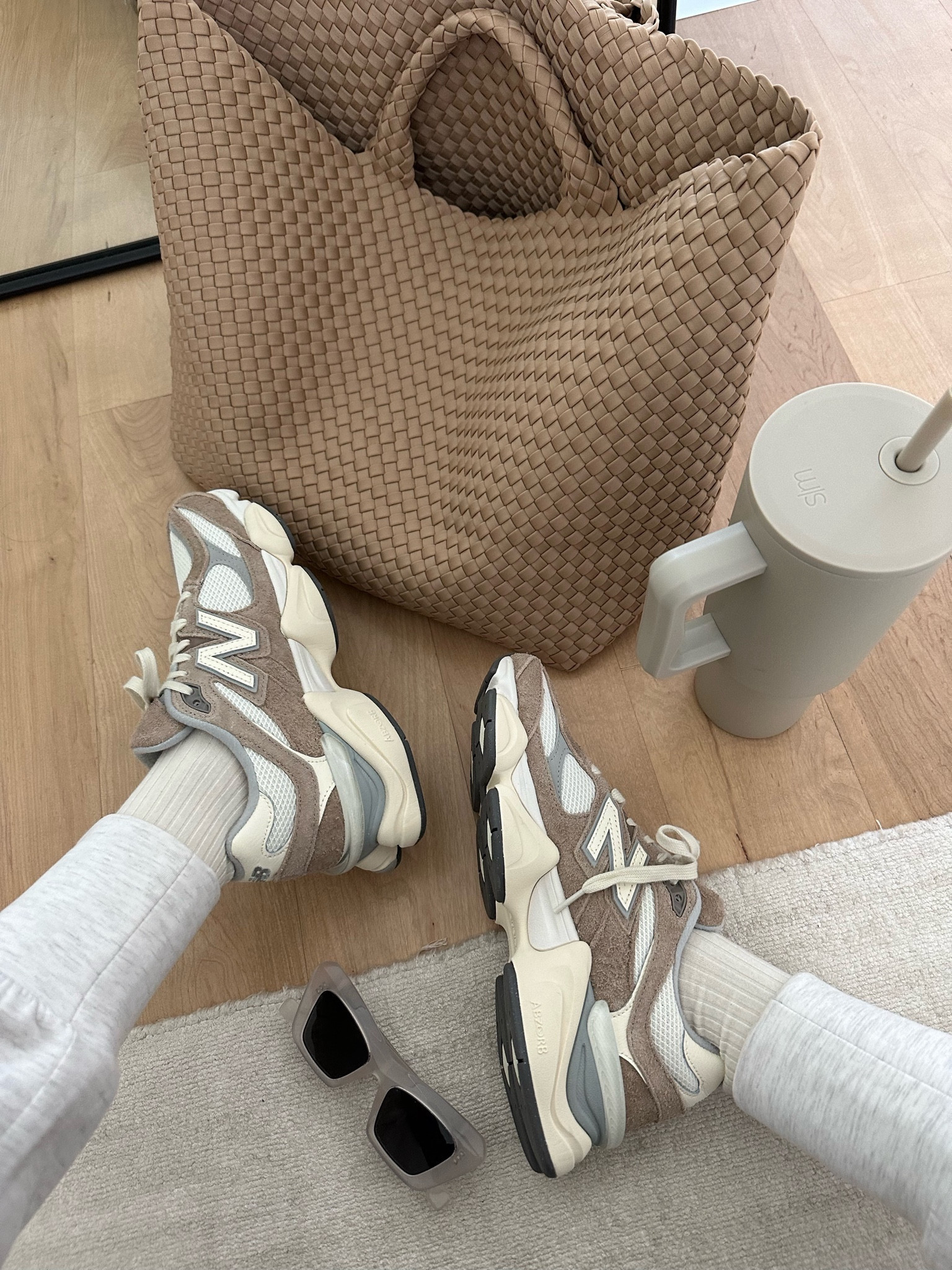 Caved on the New Balance 9060 sneaker after seeing them styled on a few chic women I love to follow.. they’re definitely CHUNKY but I’m into it! Linking a few colorways since the neutrals are a little hard to find

FYI the sneakers are unisex sizing - so I bought a men’s 7.5/womens 9, which fit perfectly 

These cashmere socks are so comfy and such a good price!

Sizes worn here:
Sweatpants XS (TTS)
Socks 39-42 (TTS)
Sneakers men’s 7.5/womens 9 (TTS)

#LTKfitness #LTKitbag #LTKstyletip