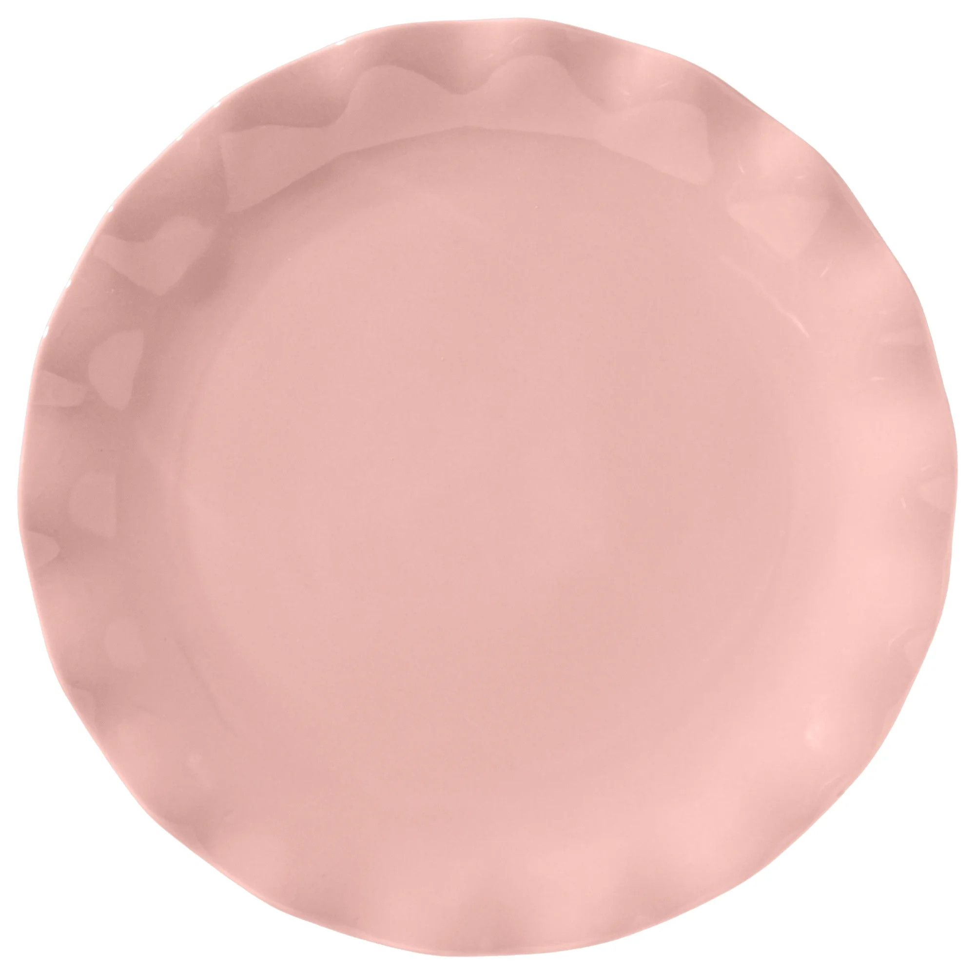Paris Hilton Heiress Collection Stoneware Dinner Plate, Scalloped Ruffle Rim, 10.5-Inch, Rose Pin... | Walmart (US)