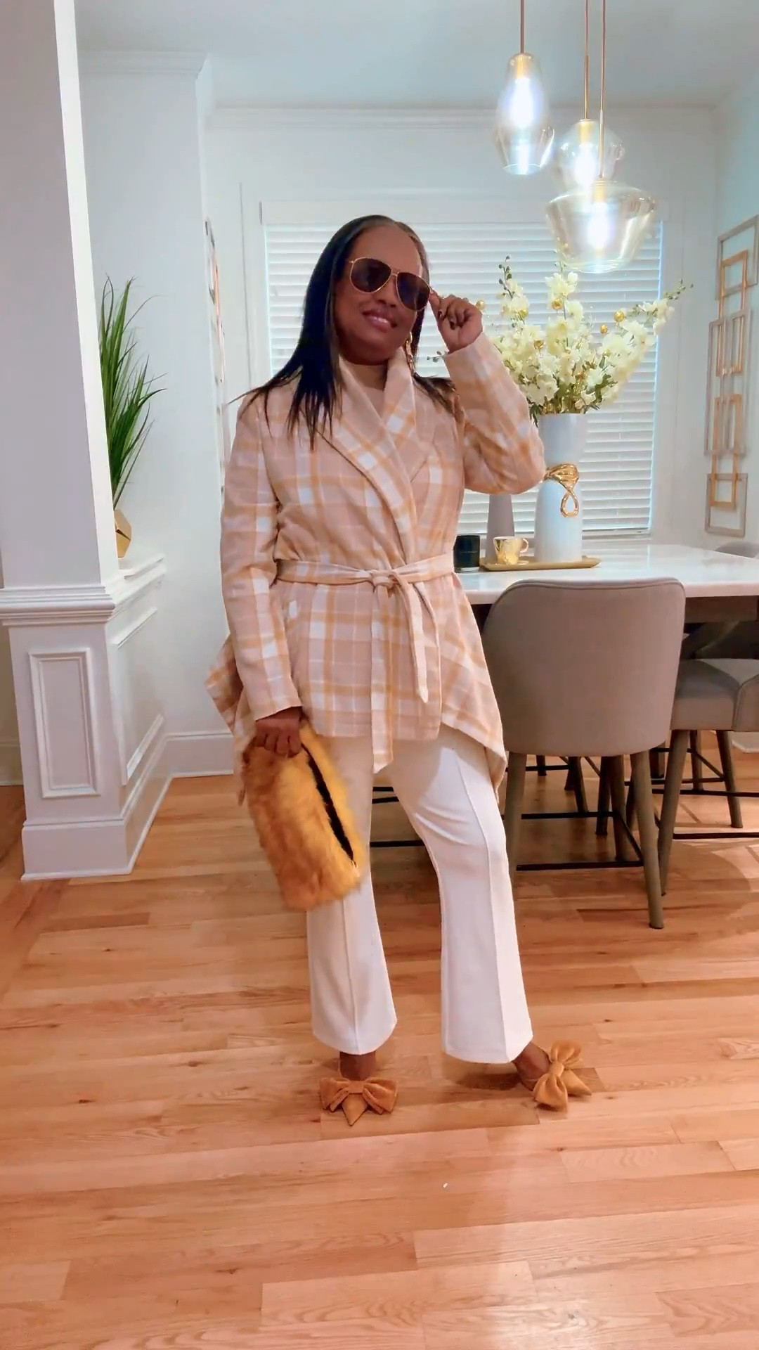 💛This Amazon wrap jacket was a great find and I plan to order another color. It’s very flattering and cozy. I just paired it with a cute mock neck top, complimenting shoes, bag and white pants. This look is stylish and effortless. Enjoy!😉 

#amazonfashion #over50style #winterfashion

#LTKMidsize #LTKWorkwear