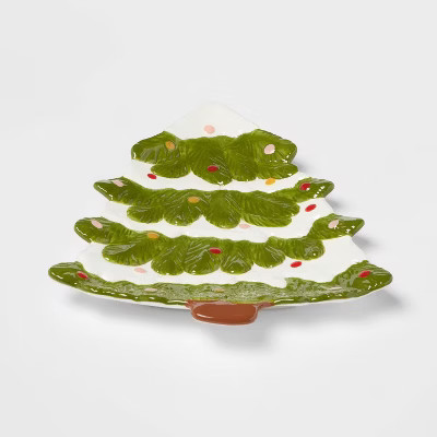 16" x 12" Earthenware Tree Serving Platter - Threshold™ | Target