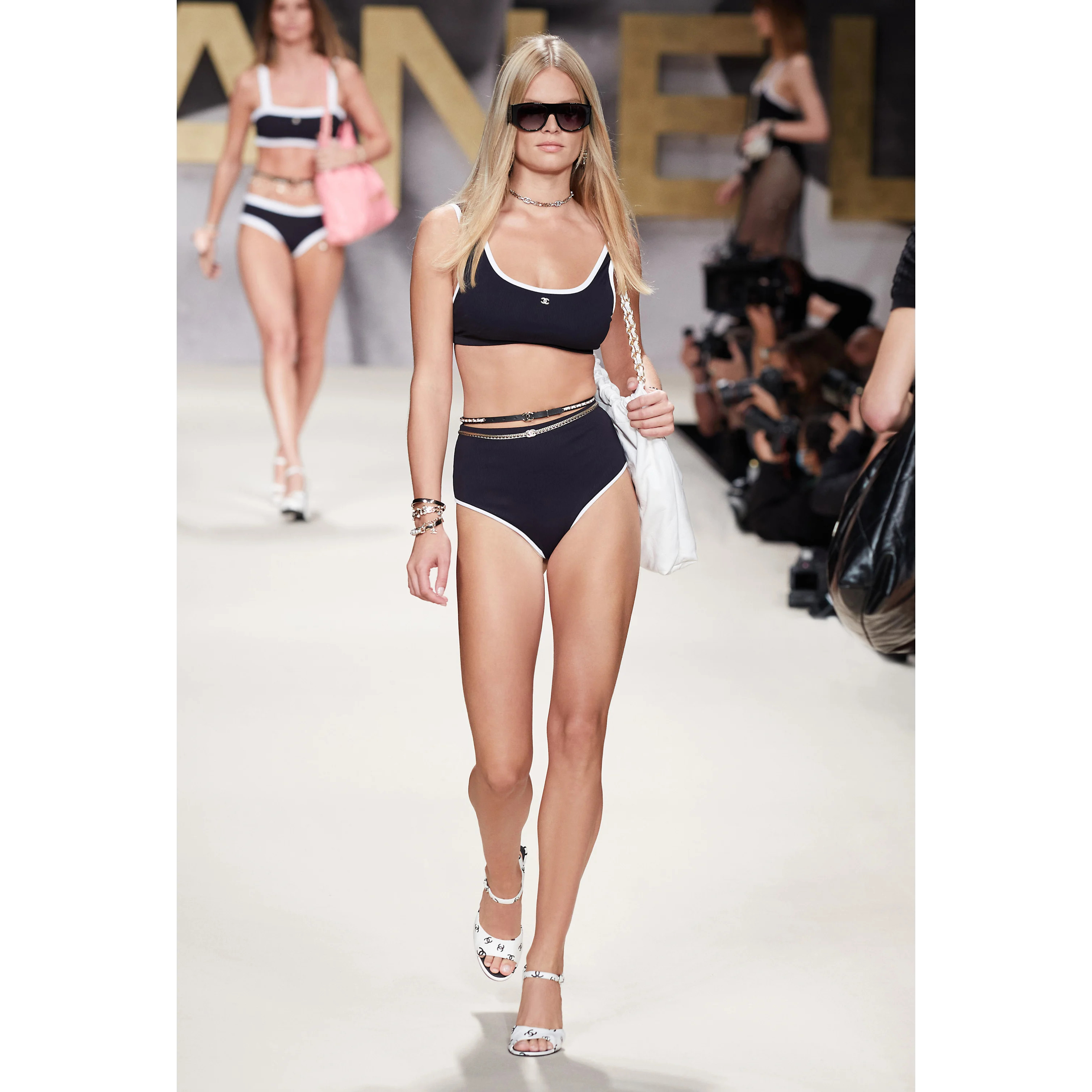 Swimsuit Top - Ribbed stretch jersey — Fashion | CHANEL | Chanel, Inc. (US)