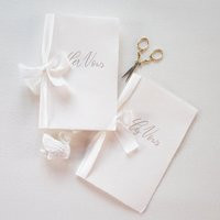 Letterpressed Wedding Vow Books Handmade Paper With Silk Ribbon | Etsy (US)