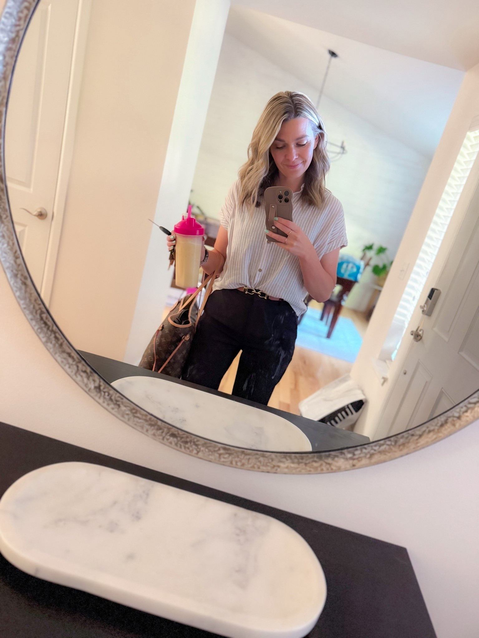 Monday Vibes - Comfy but professional workwear, breakfast on the go, snacks in my bag! Let’s make it an awesome week! 

#LTKStyleTip #LTKSummerEdit #LTKOver40