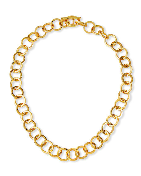 NEST Jewelry Small Hammered Link Necklace | Neiman Marcus