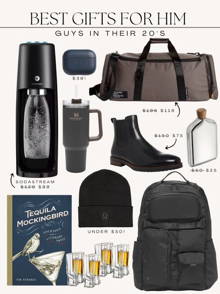 Best gifts for men in their 20’s! Target soda stream sparkling water maker is on major sale - also included more sale items to grab now! 

#LTKmens #LTKGiftGuide #LTKHoliday