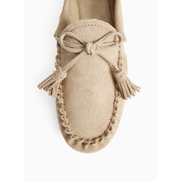 Neutral Suede Moccasin Loafers 3 | Tu Clothing