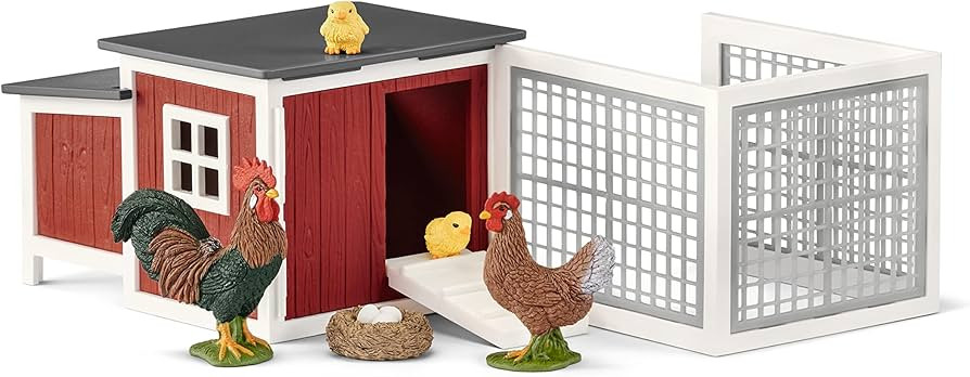 Schleich Farm World, Farm Animal Gifts for Kids, Chicken Coop Farm Playset with Animal Figurines ... | Amazon (US)