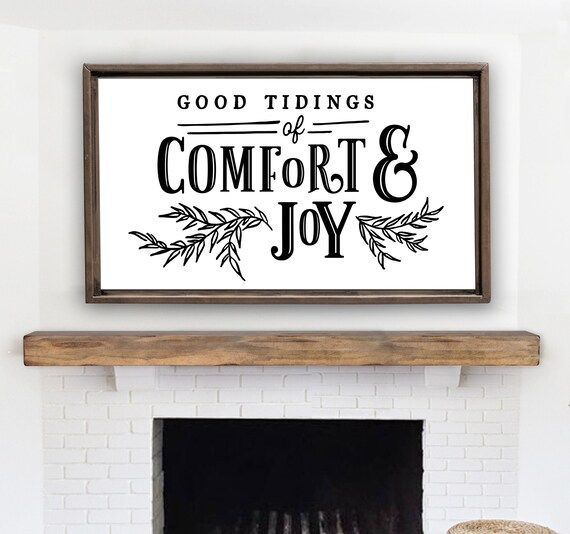 Samsung Frame TV Art. Instant Download. Good Tidings of Comfort and Joy. Christmas Art Print. | Etsy (US)