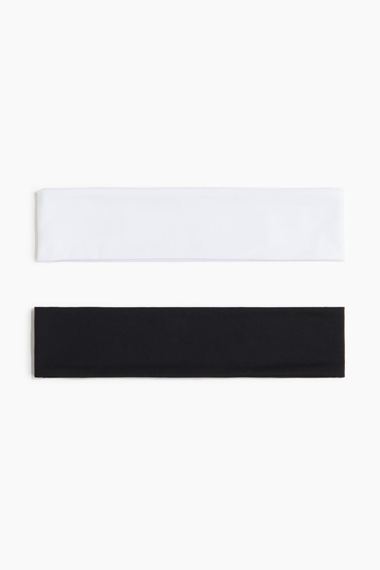 H & M - 2-Pack Sports Hairbands with SoftMove - Black | H&M (US + CA)