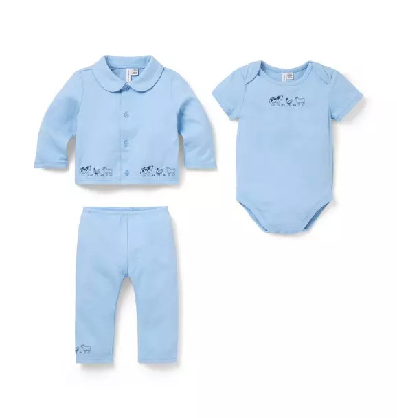 Baby Embroidered Farm Animal 3-Piece Set | Janie and Jack