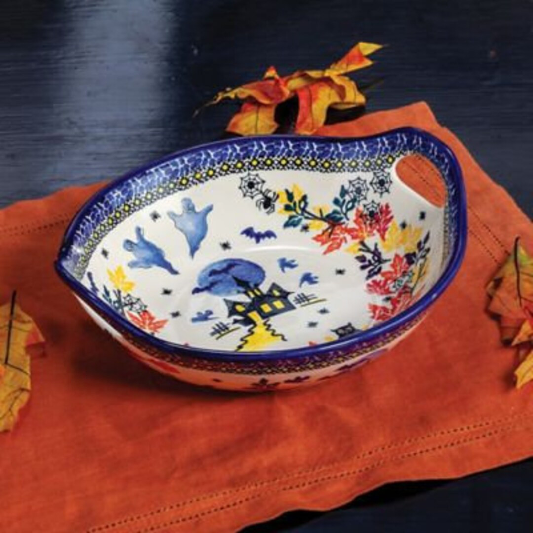 2022 Edition Halloween Polish Pottery Bowl With Handles - Etsy | Etsy (US)