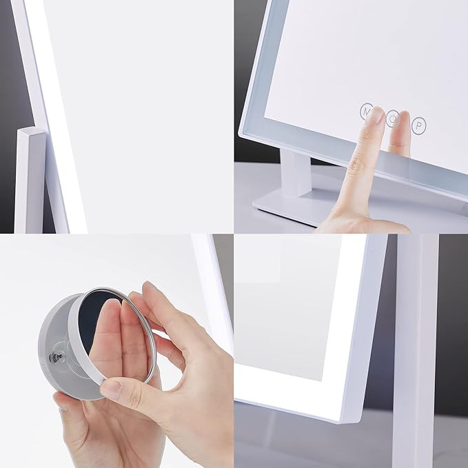 HIEEY Lighted Makeup Mirror, Hollywood Vanity Mirror with Lights, Three Color Lighting Modes, and... | Amazon (US)