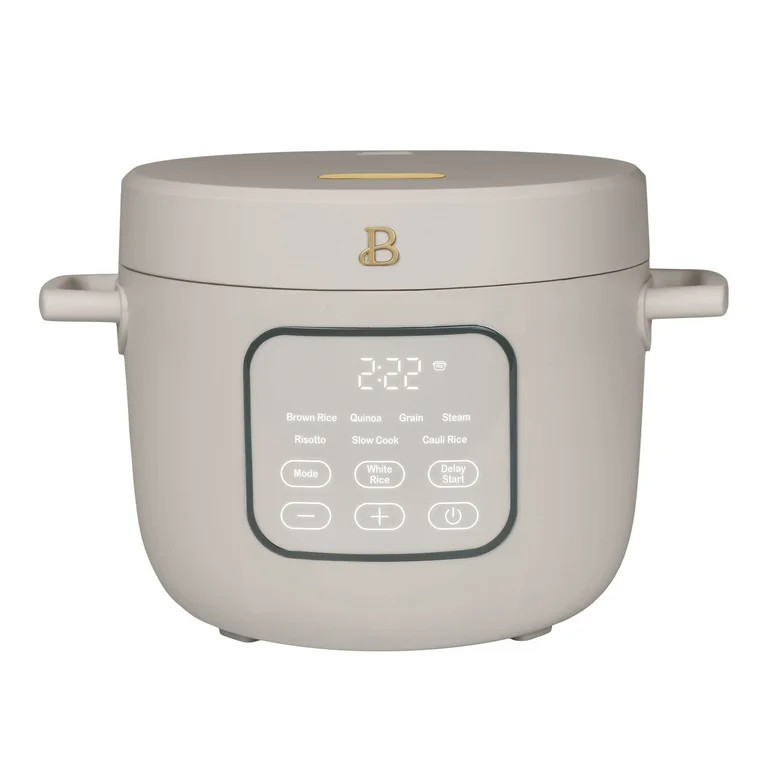 Beautiful 14-Cup Electric Rice and Grain Cooker, Ceramic Nonstick Coating, Porcini Taupe by Drew ... | Walmart (US)
