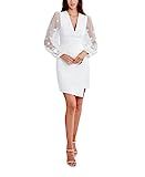 BCBGMAXAZRIA Women's Long Balloon Sleeve Fit and Flare Wrap Evening Dress, Pink, 8 at Amazon Wome... | Amazon (US)