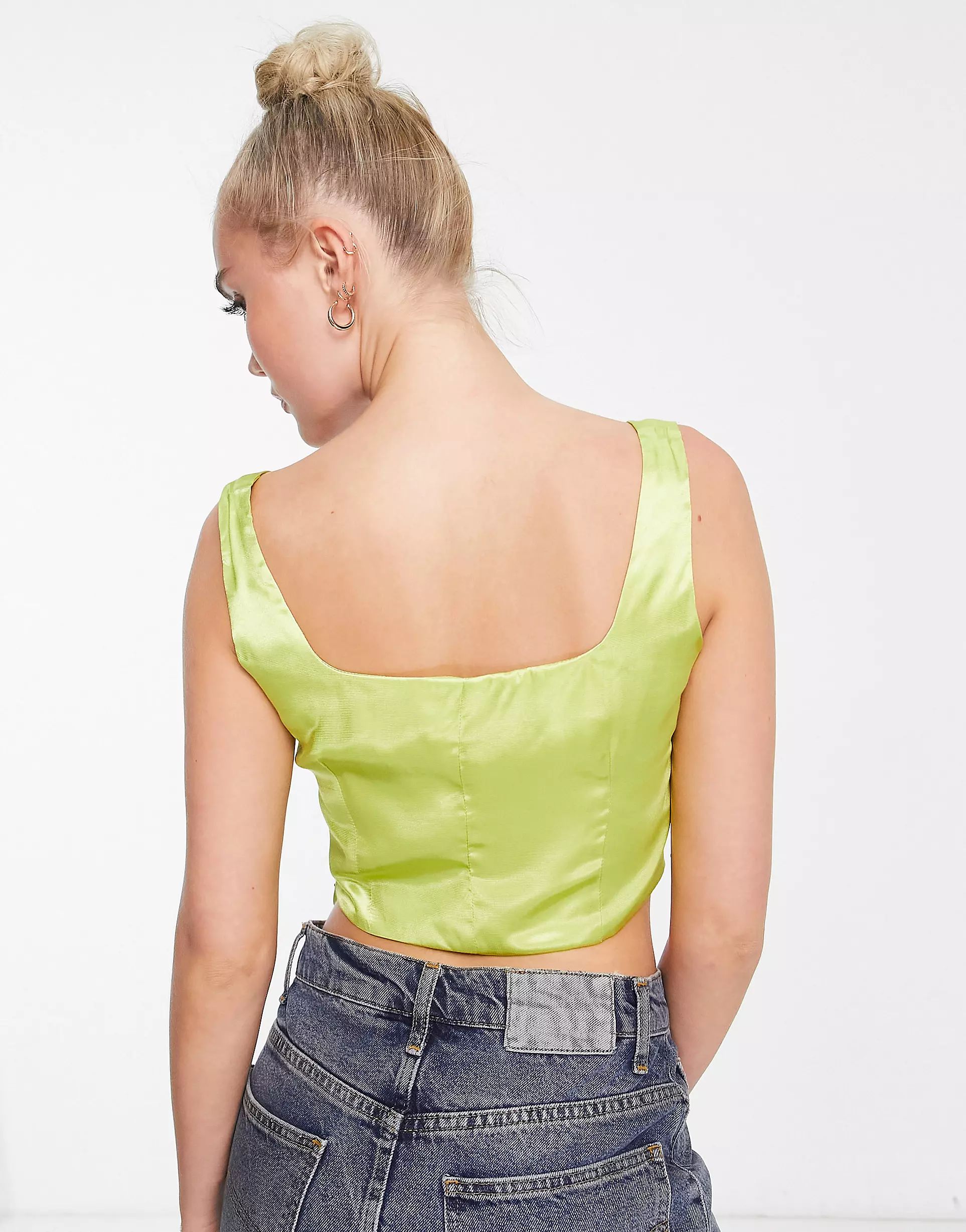Collective the Label exclusive crop top in lime green - part of a set | ASOS (Global)