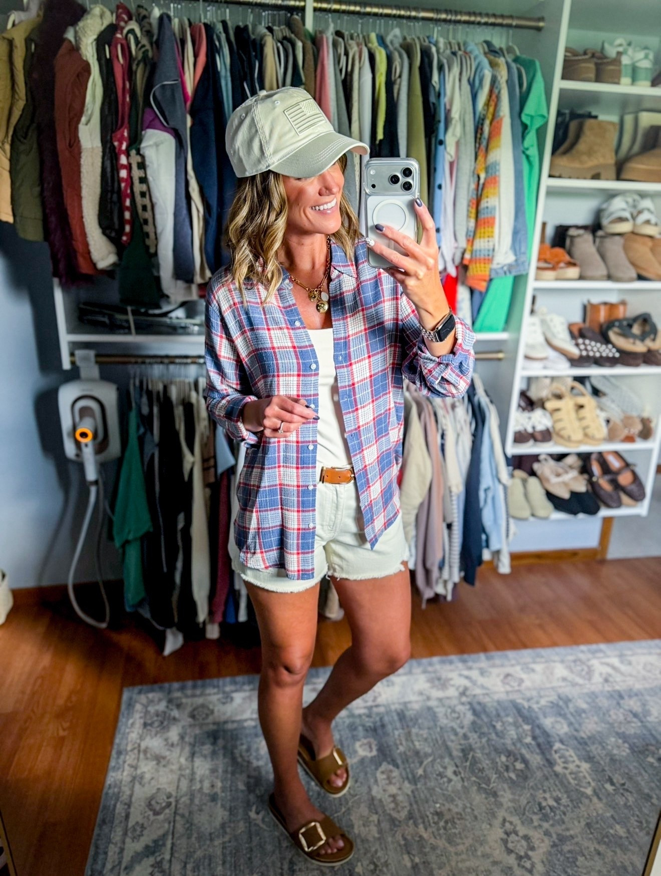 I consider this new 🎯 button down a “Summer flannel”. It’s perfectly lightweight. 
Top/small
Shorts/ mediumm

#LTKSeasonal #LTKmomlife
